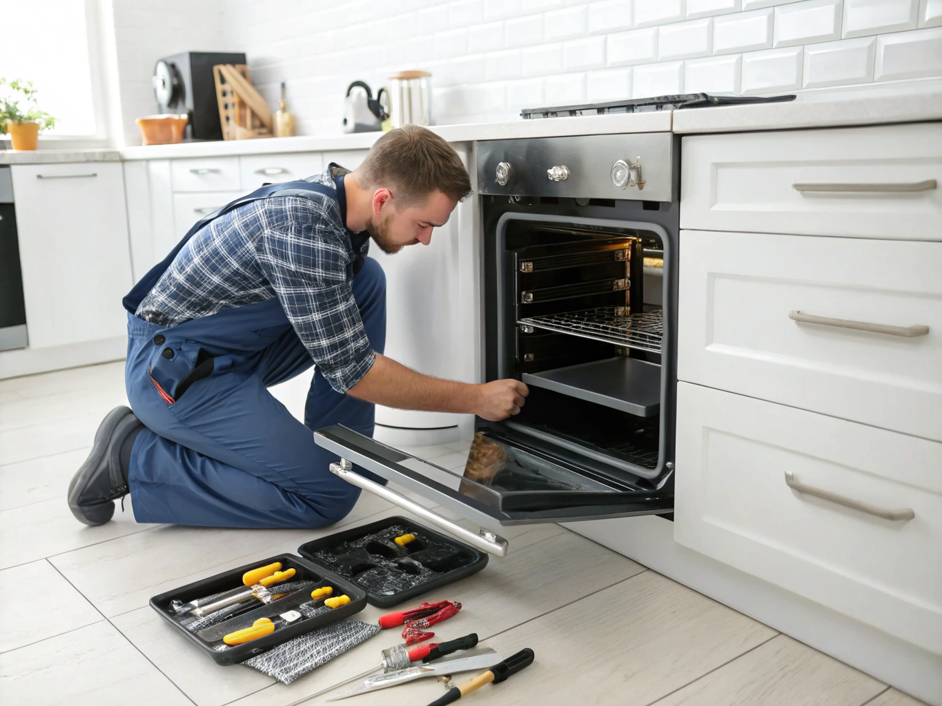 Certified technician replacing gas stove igniter in Druid Hills